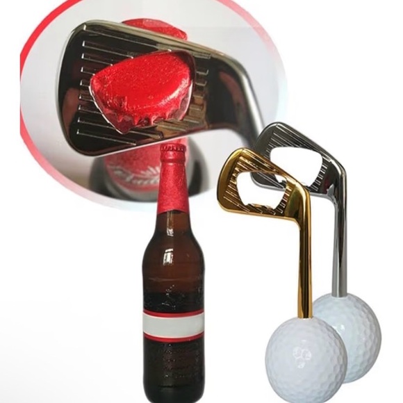 Golf Beer Bottle Opener with White Golf Ball - Picture 4 of 5